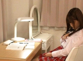 Japanese AV Model plays with her peach and tits under uniform