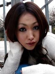 Hot Yu Yamashita poses outdoor