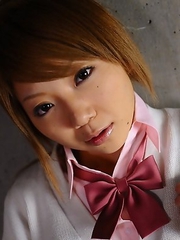 Cute Rui Hazuki poses in hot skirt