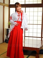 Teen Yuuno Hoshi strips on floor