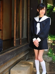 Teen Aoba Itou shows her pussy