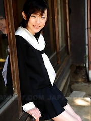 Teen Aoba Itou shows her pussy