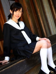 Teen Aoba Itou shows her pussy