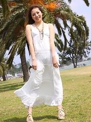 Manami Ichikawa posing outdoors