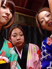 Hot kimono slut gets rammed hard