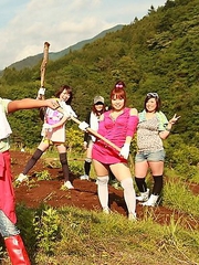 Raina and Rara flashing their tits