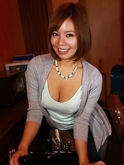 Cheating wife Sara Saijo shows off her amazing breasts