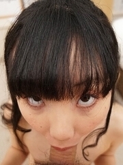 Rin Nanba comes to show us her very hairy Japanese pussy