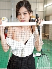 Xiang Xiang wears thong panties and gets lots of attention