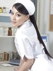 Hot nurse waits her patient for a special treatment
