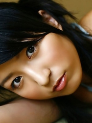 Rina Sasamoto in bath suit is in mood for some exercises