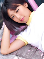 Ran Sakai in white t-shirt shows nasty behind in shorts