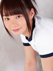 Mana doll in sports outfit is naughty and shows hot behind