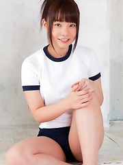 Mana doll in sports outfit is naughty and shows hot behind