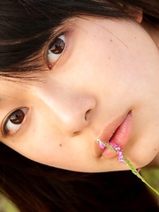 Tomoe Yamanaka babe shows huge melons outdoor in naughty positions