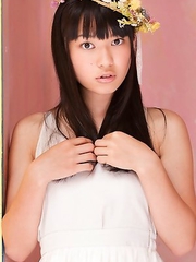 Tomoe Yamanaka in white dress is beautiful like summer days