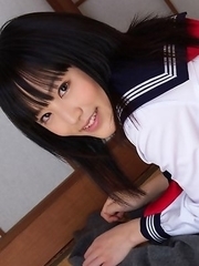 Yuri Hamada shows big cans in bra under sailor gal uniform