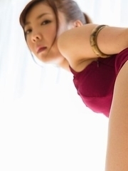 Dress-wearing stunner Mio Yoshida enjoying a passionate round of hot-dogging
