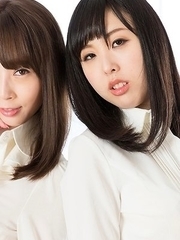 Aya Kisaki and Natsuki Yokoyama use their sexy feet to bring him to an orgasm